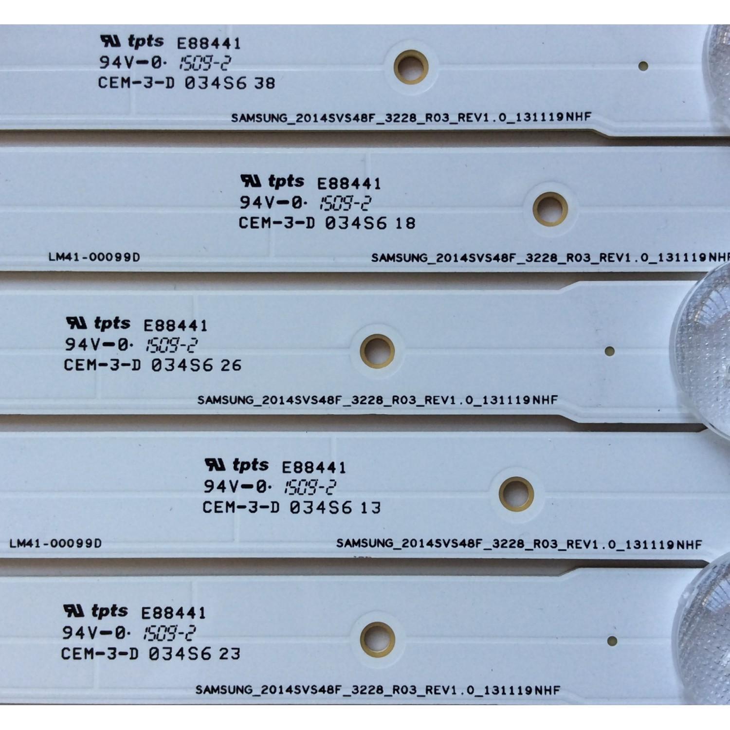 KIT DE LEDS ORIGINAL PARA TV SAMSUNG 12 PIEZAS / NUMERO DE PARTE BN96-30453A / BN96-30454A / SAMSUNG_2014SVS48F_3228_L06_REV1.0_131119 / SAMSUNG_2014SVS48F_3228_R03_REV1.0_131119 / 30453A / 30454A / PANEL CY-GH048BGLV2H / MODELO UN48H5500 / LH48RMDPLGA/ZA - Imagen 2